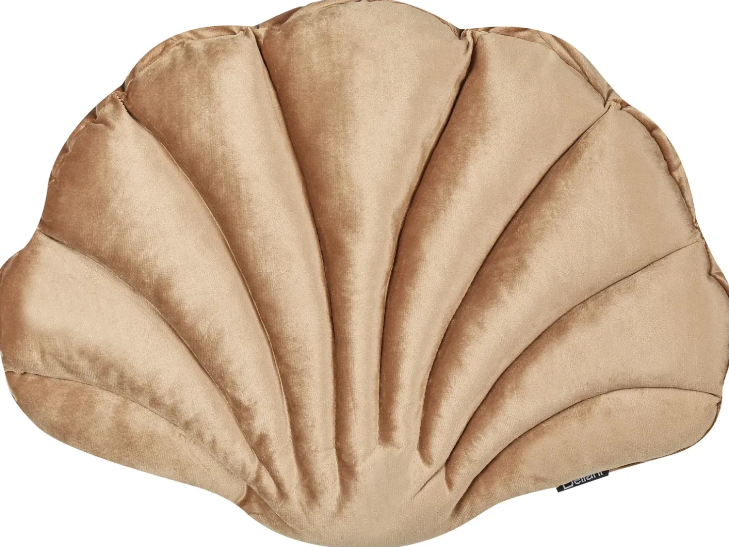 Pyntepude CONSOLIDA Velour 47 x 35 cm Sand Beige Ensfarvet