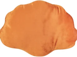 Pyntepude CONSOLIDA Velour 47 x 35 cm Orange Ensfarvet