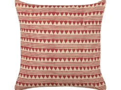 Pyntepude DEGLUPTA Bomuld 45 x 45 cm Rød Chevronmønster