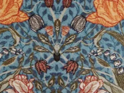 Pyntepude MITELLA Velour 45 x 45 cm Blå Blomstermønster