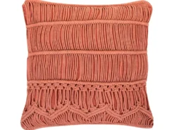 Pyntepude AKKOY Bomuld 45 x 45 cm Orange Geometrisk mønster