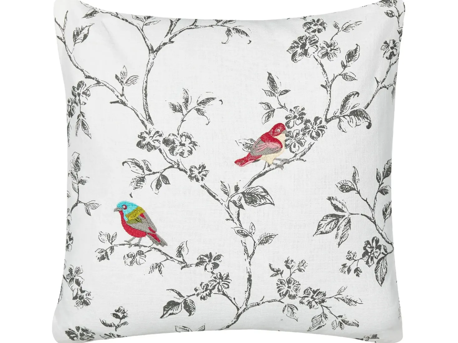 Pyntepude DILLENIA Bomuld 45 x 45 cm Hvid