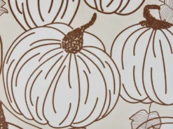 Pyntepude GOURD Velour 45 x 45 cm Beige Plante mønster