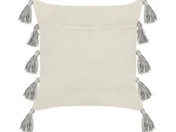 Pyntepude HELICONIA Bomuld 45 x 45 cm Beige Stribet mønster