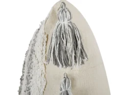 Pyntepude HELICONIA Bomuld 45 x 45 cm Beige Stribet mønster