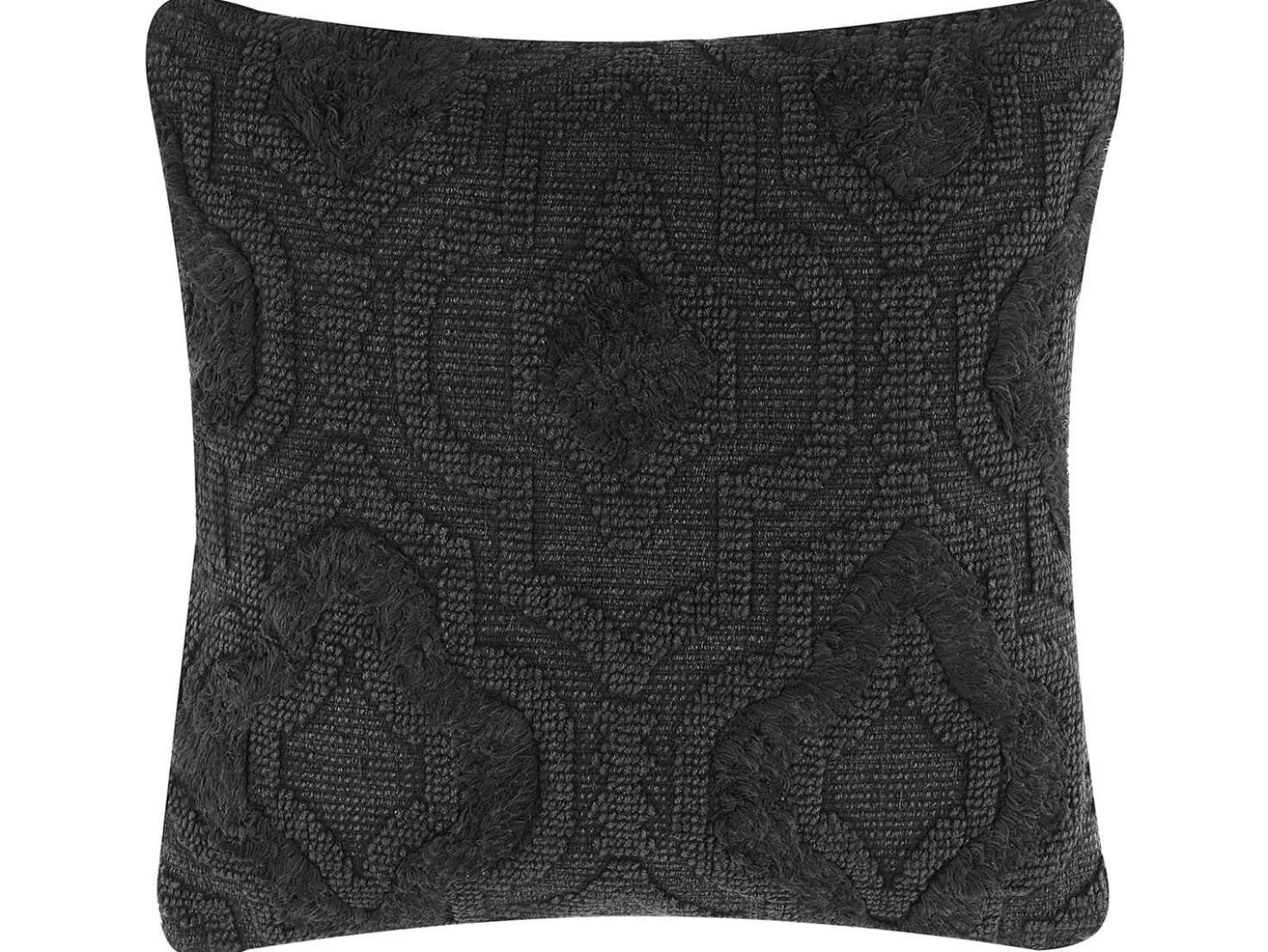 Pyntepude PAIKA Bomuld 45 x 45 cm Mørkegrå Ensfarvet