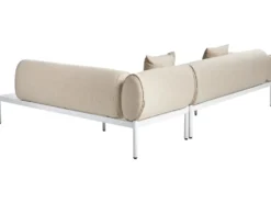RASIGLIA 5 personers Have-hjørnesofasæt Venstrevendt Beige Metal