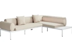 RASIGLIA 5 personers Have-hjørnesofasæt Venstrevendt Beige Metal