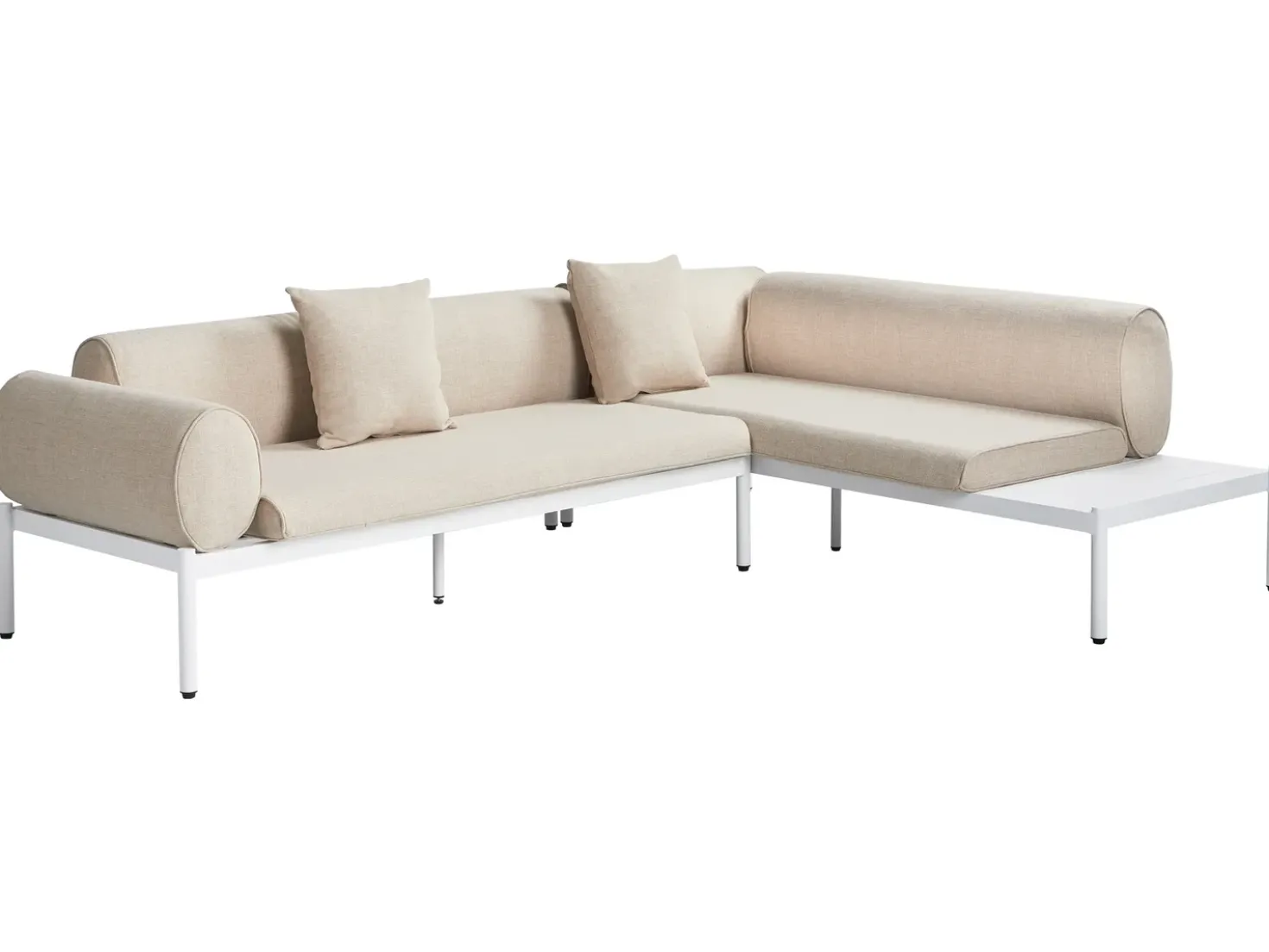 RASIGLIA 5 personers Have-hjørnesofasæt Venstrevendt Beige Metal