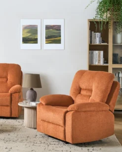 Recliner stol BERGEN Inkl. fodstøtte Orange