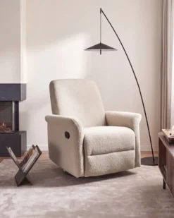 Recliner stol ECHION Boucle Lys Beige