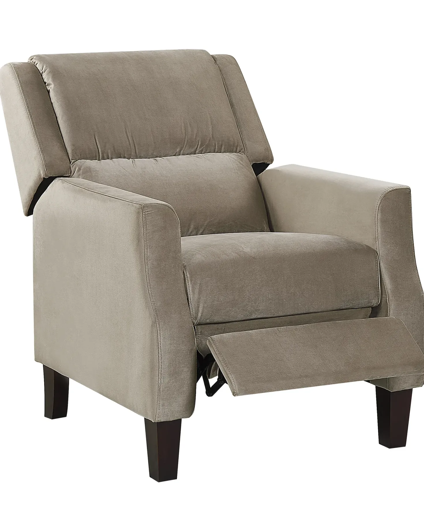 Recliner stol EGERSUND Velour Brungrå