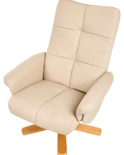 Recliner stol EPSE med fodskammel Kunstlæder Beige