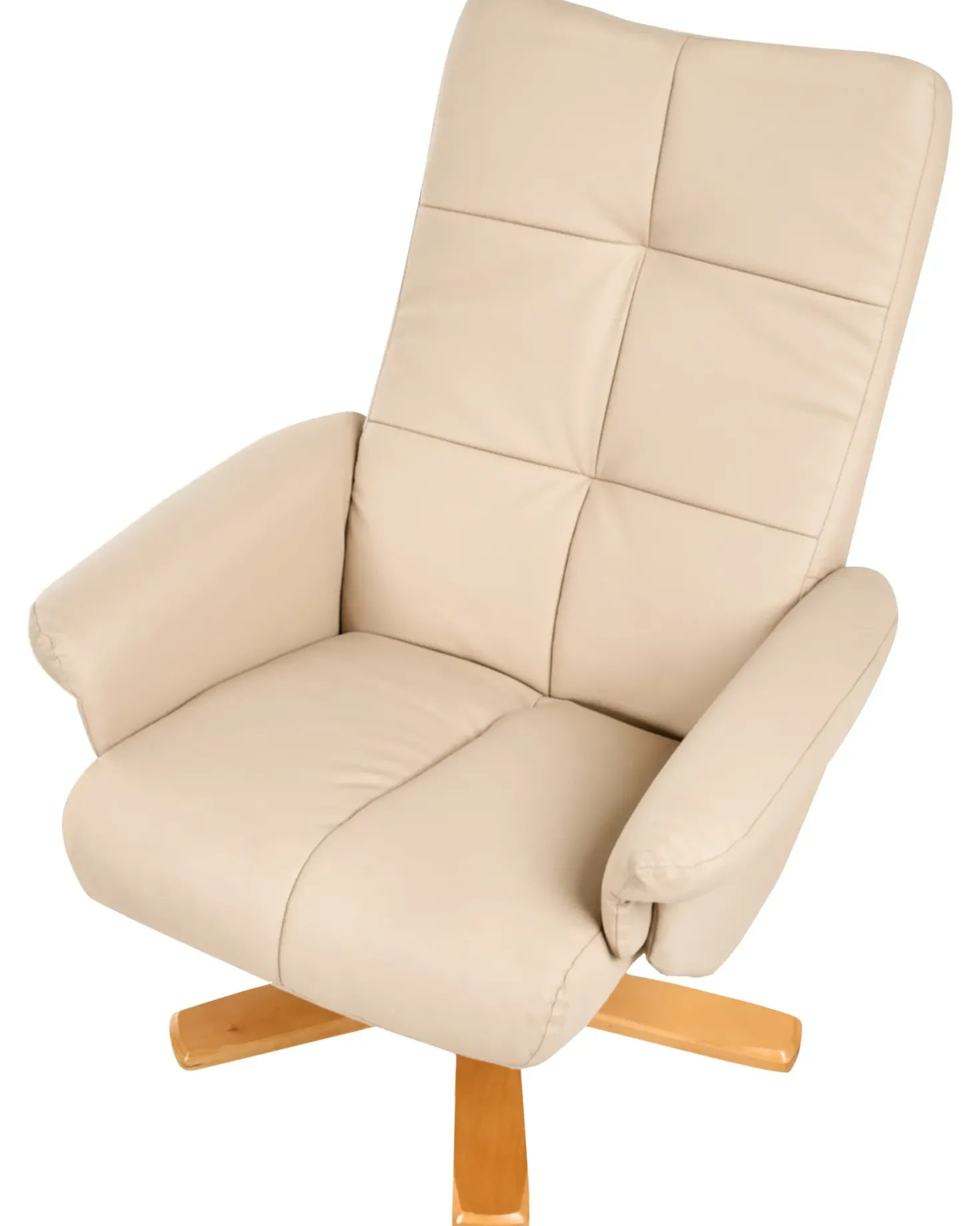Recliner stol EPSE med fodskammel Kunstlæder Beige