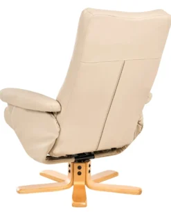 Recliner stol EPSE med fodskammel Kunstlæder Beige