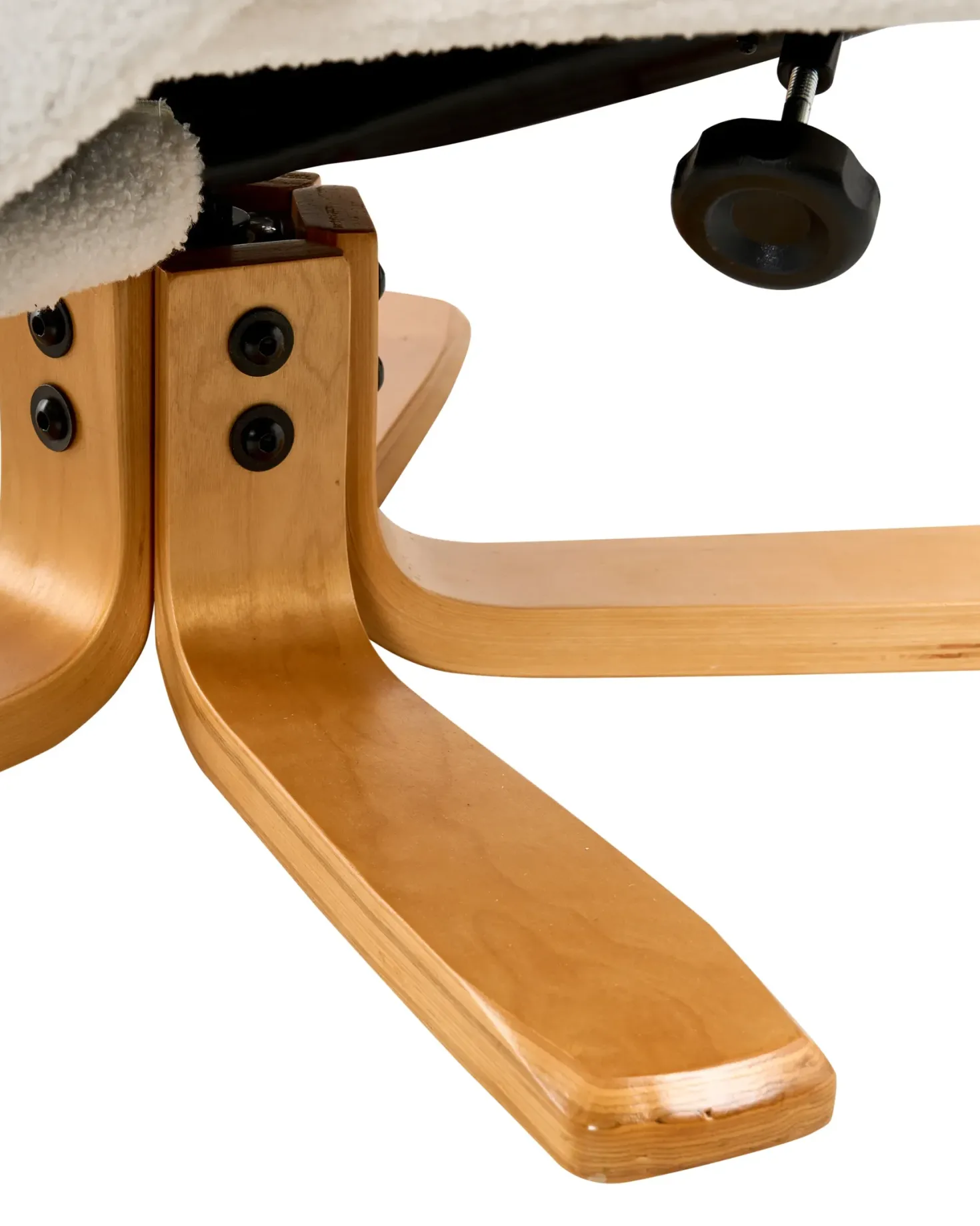 Recliner stol EPSE med fodskammel Boucle Cremehvid
