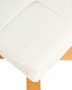 Recliner stol EPSE med fodskammel Boucle Cremehvid