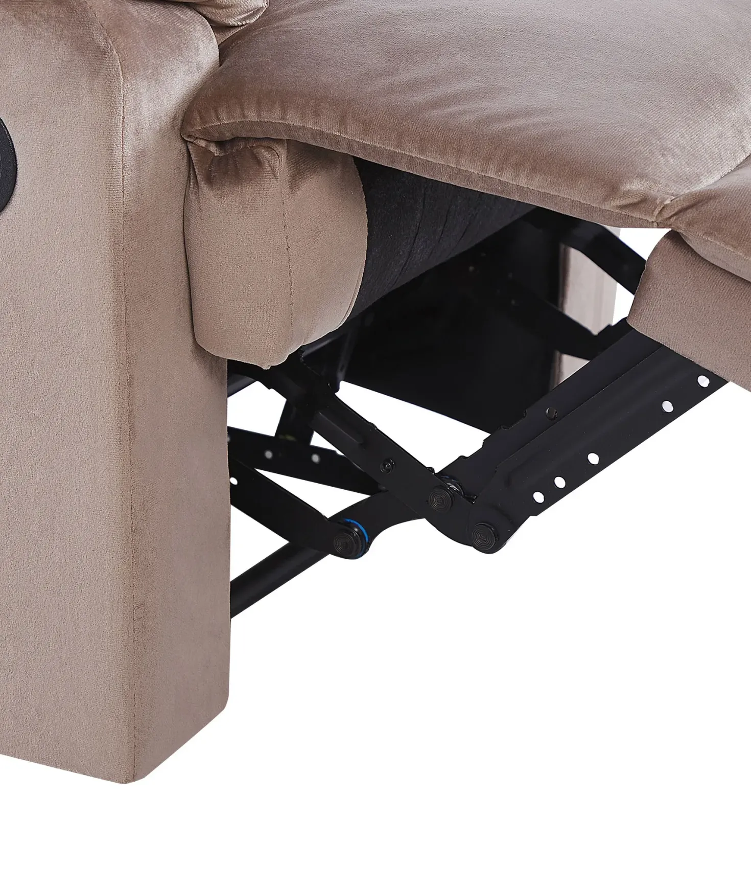 Recliner stol ESLOV Inkl. fodstøtte Velour Brungrå Beige