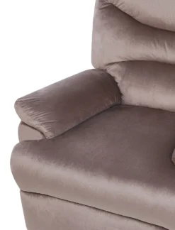 Recliner stol ESLOV Inkl. fodstøtte Velour Brungrå Beige
