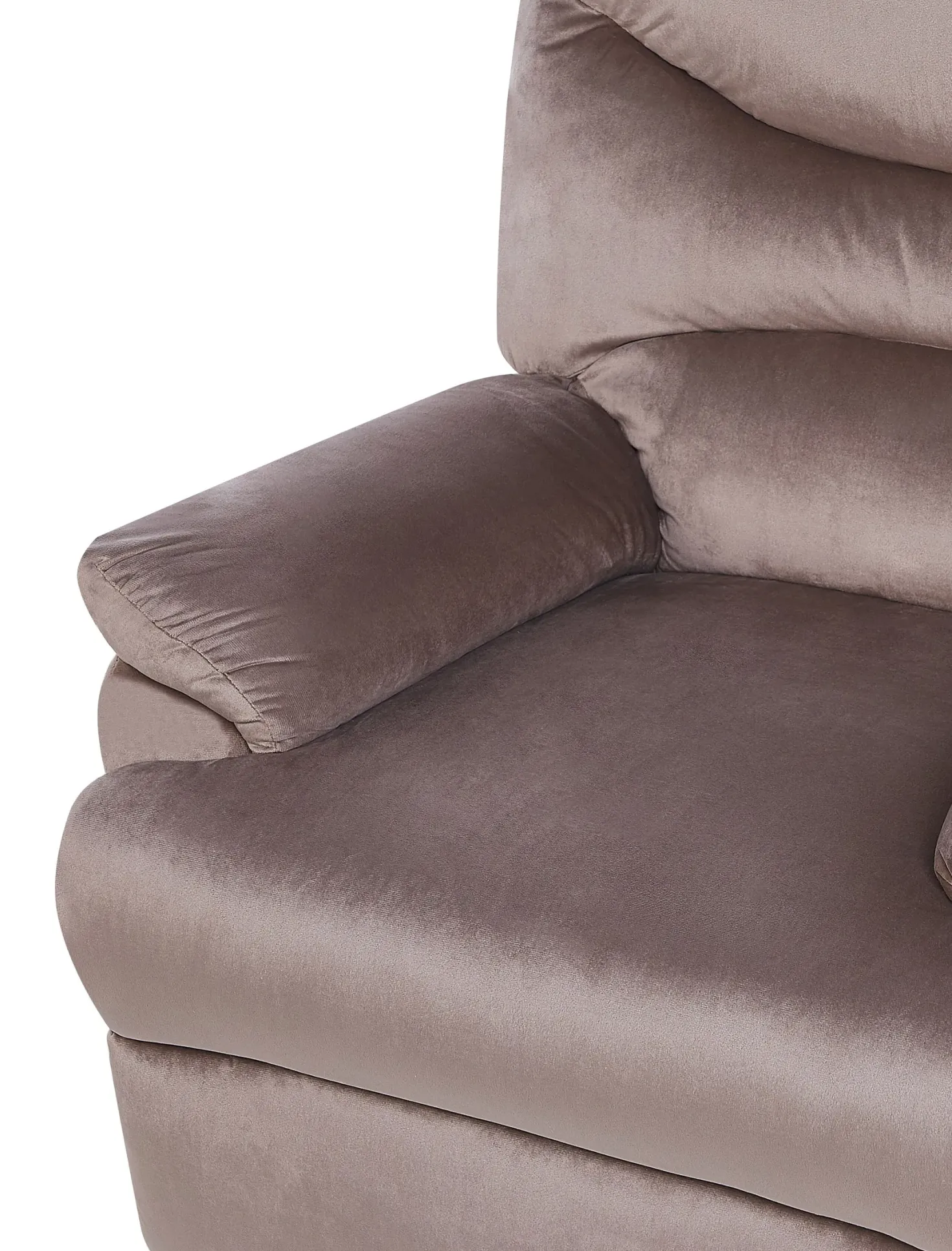 Recliner stol ESLOV Inkl. fodstøtte Velour Brungrå Beige