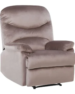 Recliner stol ESLOV Inkl. fodstøtte Velour Brungrå Beige
