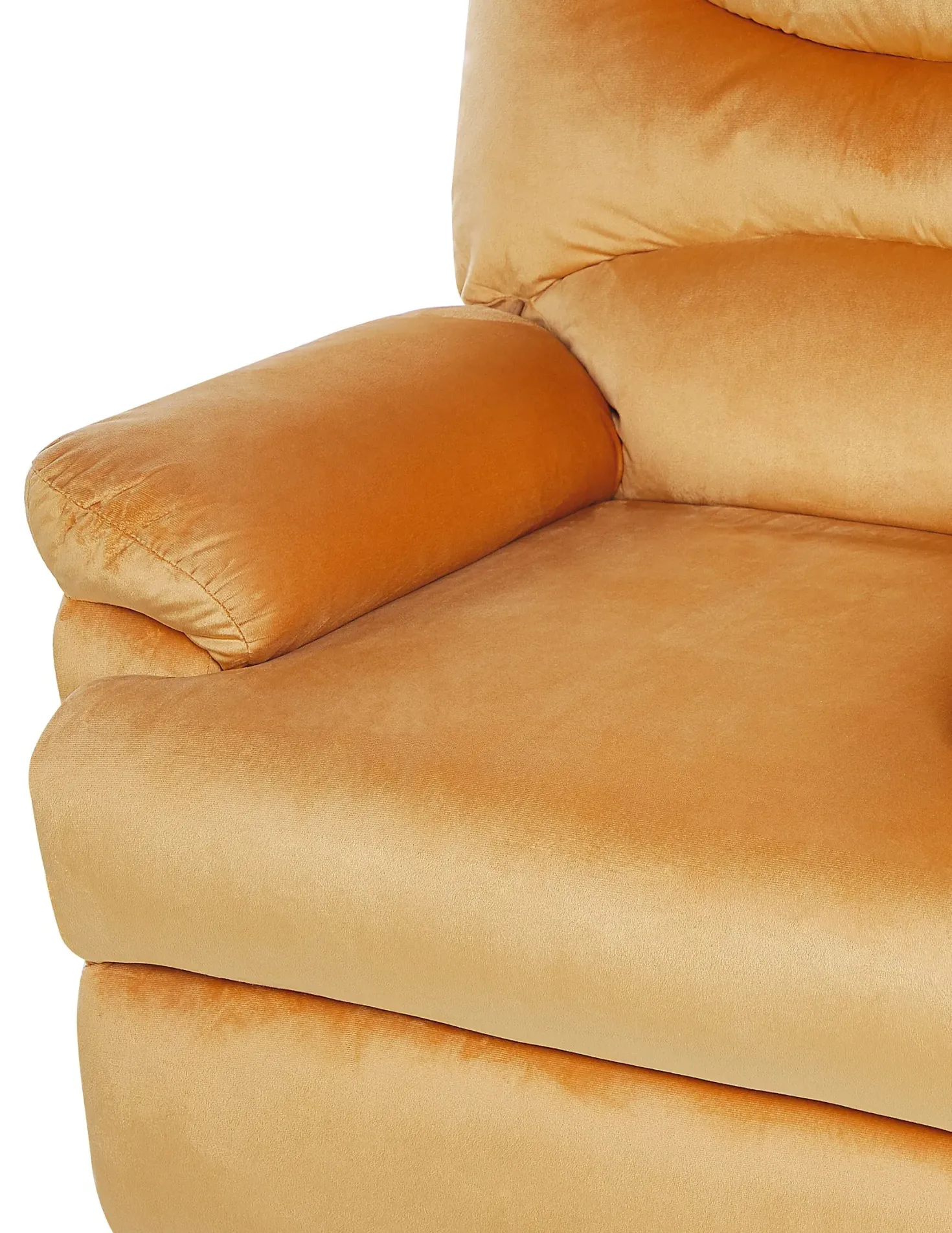 Recliner stol ESLOV Inkl. fodstøtte Velour Sennepsgul