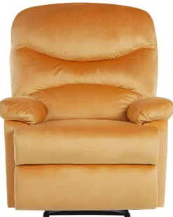 Recliner stol ESLOV Inkl. fodstøtte Velour Sennepsgul