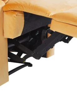 Recliner stol ESLOV Inkl. fodstøtte Velour Sennepsgul