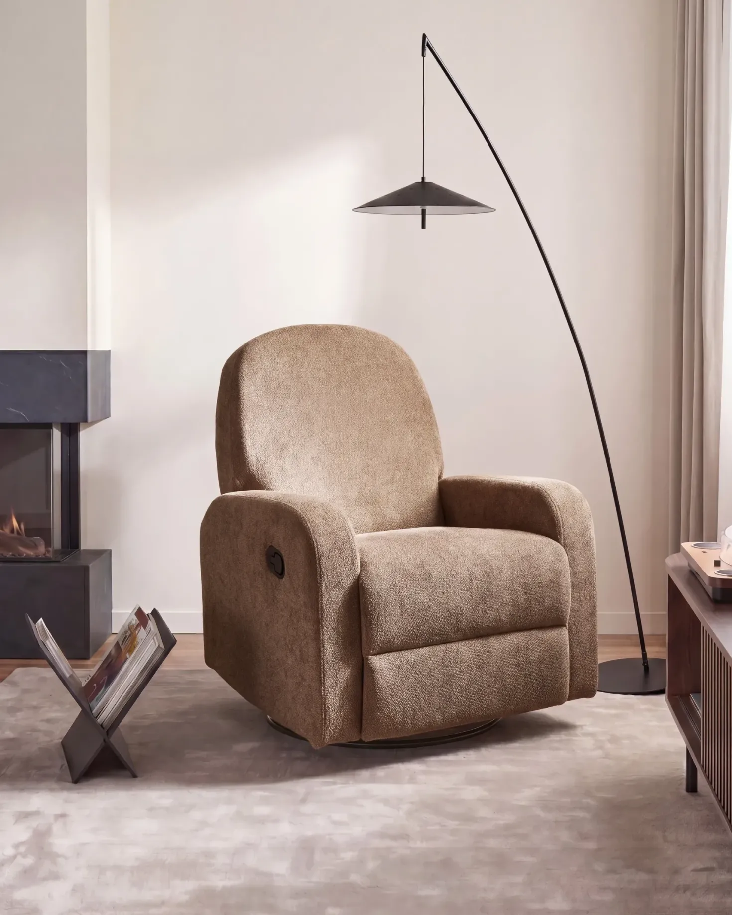 Recliner stol FEBE Brun