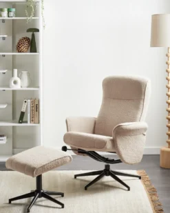 Recliner stol JAPET Boucle Beige