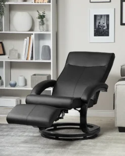 Recliner stol MIGHT Inkl. fodstøtte Kunstlæder Sort