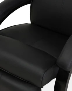 Recliner stol MIGHT Inkl. fodstøtte Kunstlæder Sort