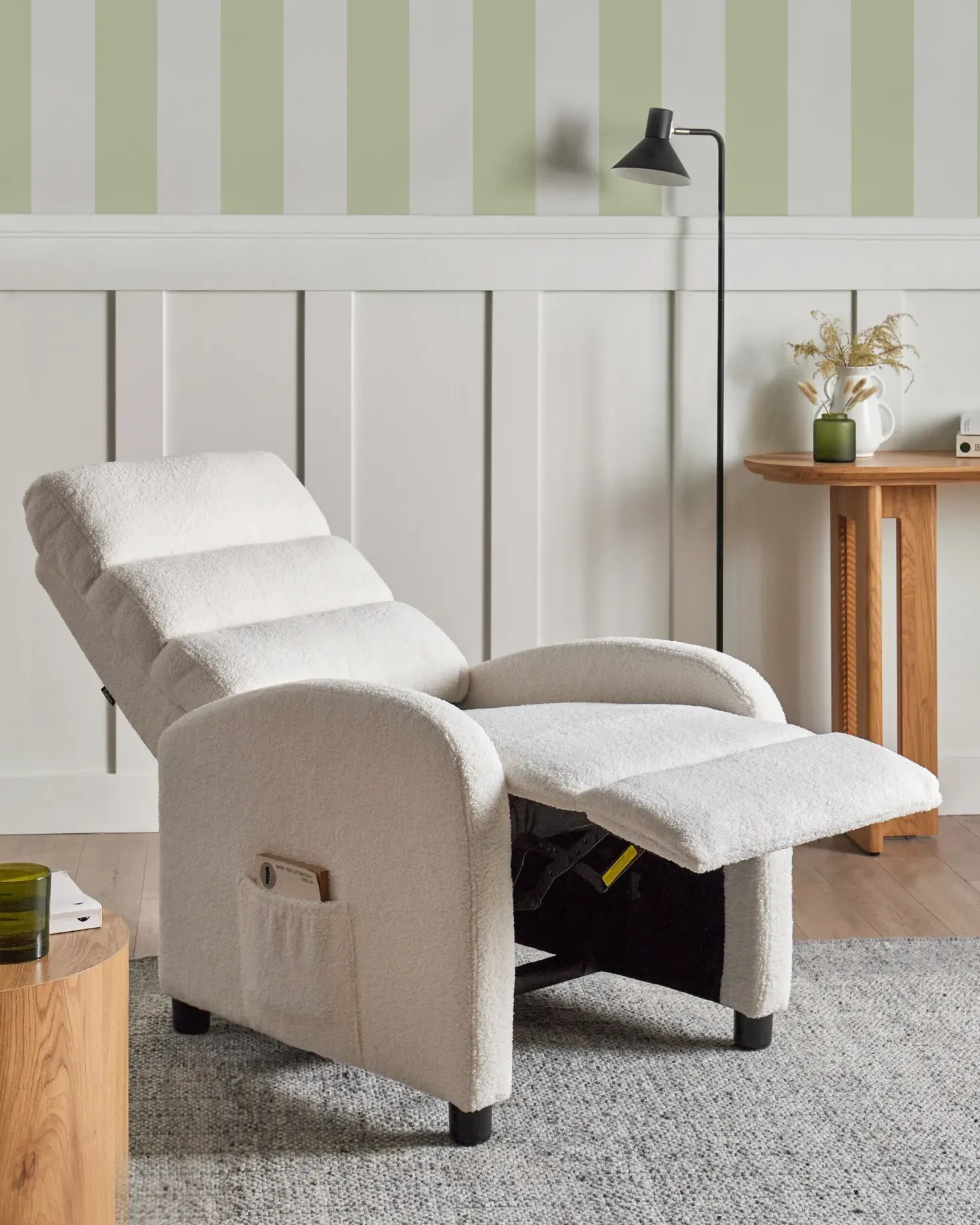 Recliner stol OTUS Boucle Cremehvid