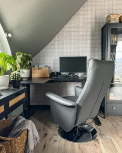 Recliner stol PRIME Inkl. fodstøtte Kunstlæder Grå
