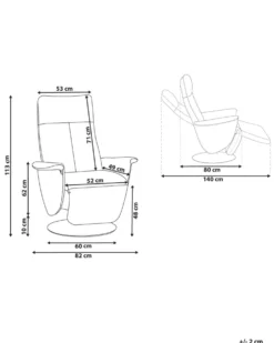 Recliner stol PRIME Inkl. fodstøtte Kunstlæder Lys Beige