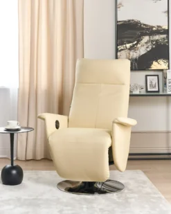Recliner stol PRIME Inkl. fodstøtte Kunstlæder Lys Beige
