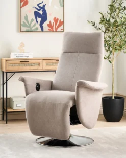 Recliner stol PRIME Inkl. fodstøtte Brungrå