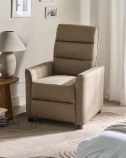 Recliner stol SANDE Inkl. fodstøtte Brun