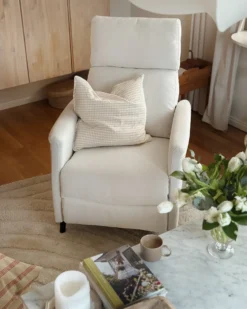 Recliner stol SELVIK Inkl. fodstøtte Cremehvid