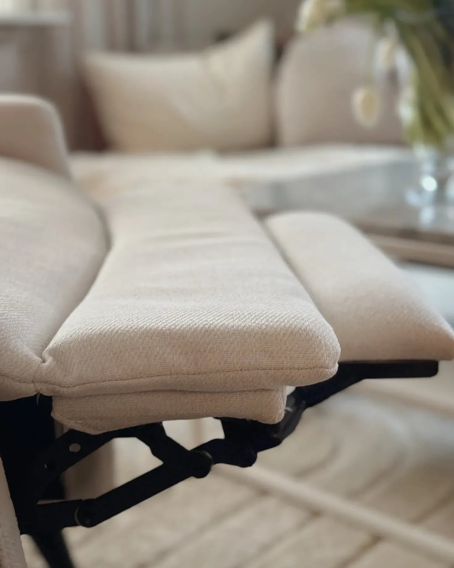 Recliner stol SELVIK Inkl. fodstøtte Cremehvid