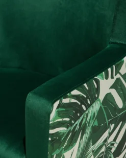 Øreklapstol ONEIDA Velour Mørkegrøn