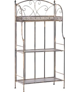 Reol VILLADOSE Metal 117 cm 60 cm Sort