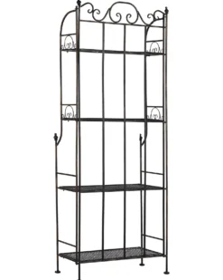 Reol ISERNIA Metal 155 cm 61 cm Sort