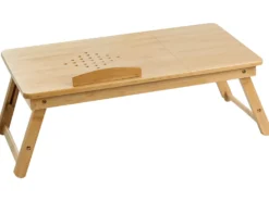 Sammenklappelig bord til bærbar computer ORGE Lysebrun 57 cm 35 cm