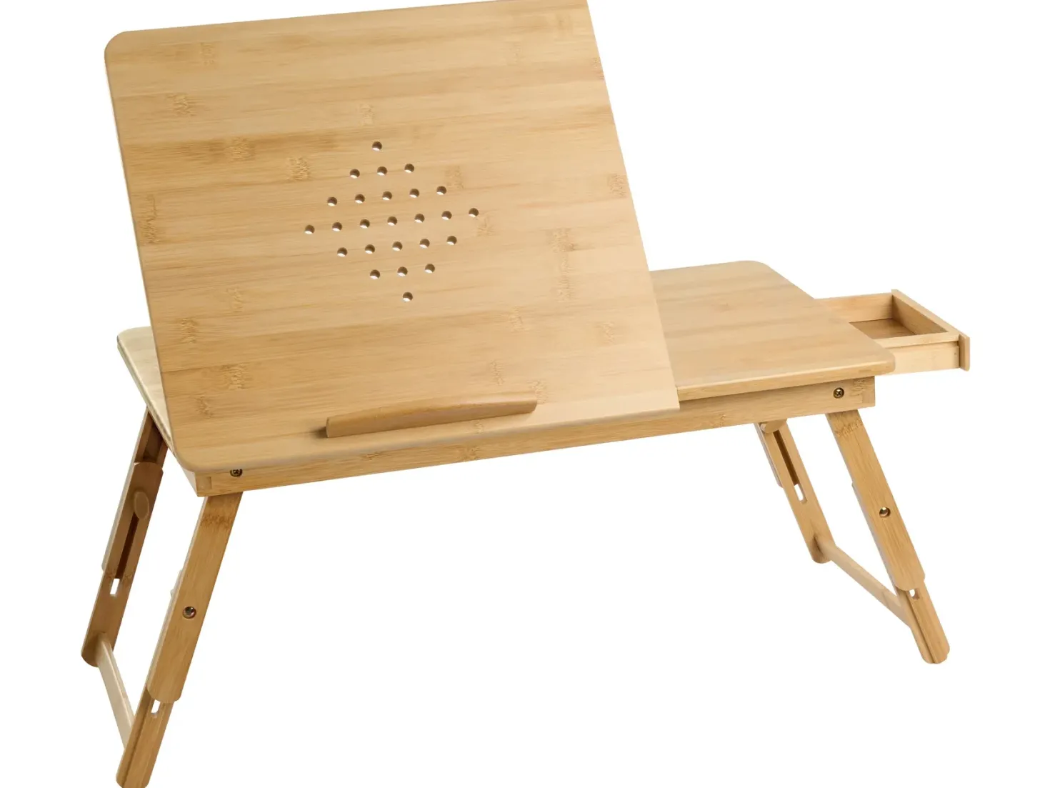 Sammenklappelig bord til bærbar computer ORGE Lysebrun 57 cm 35 cm
