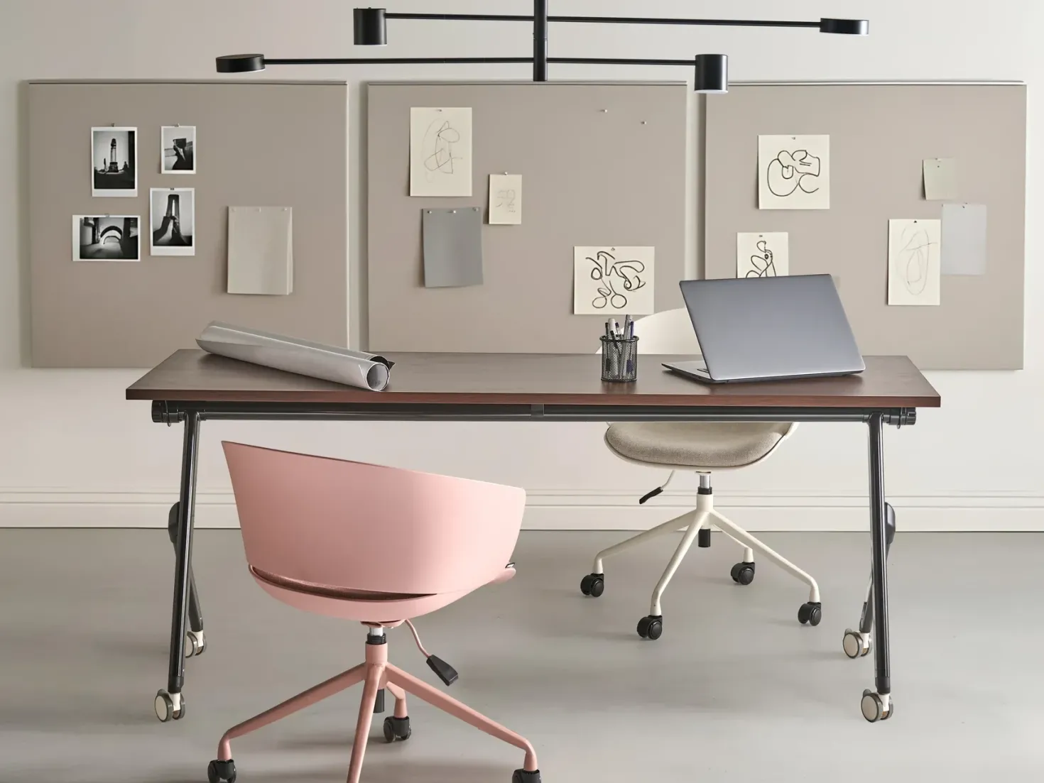Sammenklappeligt skrivebord BENDI Mørkebrun 180 cm 60 cm