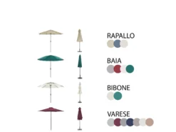 SAPRI 4 personers Havemøbelsæt Mørkebrun Metal med parasol (16 variant)