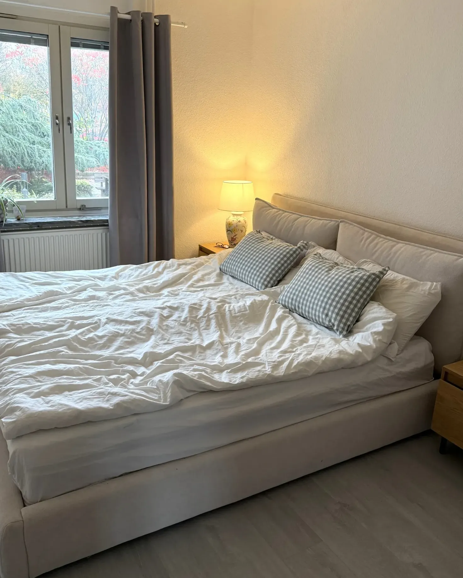 Seng BAJONNA 180 x 200 cm Lys Beige