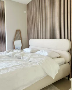 Seng Boucle LESSAY 180 x 200 cm Cremehvid
