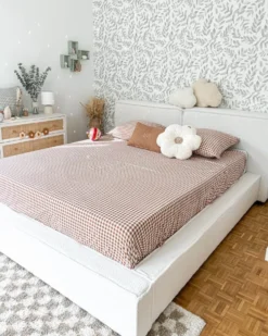 Seng Boucle LINARDS 180 x 200 cm Hvid